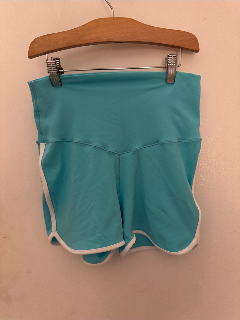 aerie Aqua Athletic Shorts with White Trim